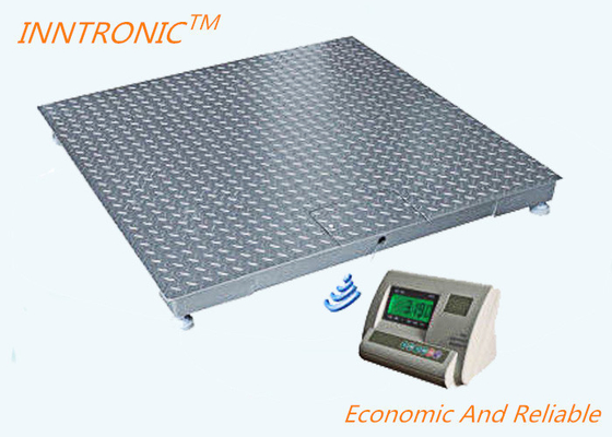 Gray carbon Steel 3tons 1.2x1.2m Wireless Floor Scale RS232 With Weight Indicator 220v/50HZ